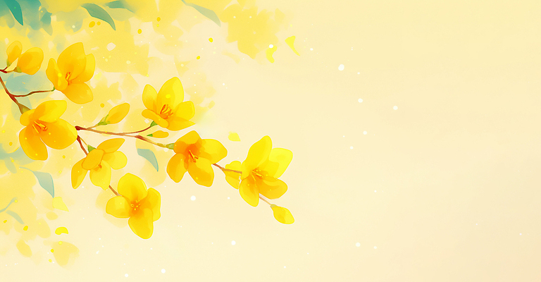 JPG 식물 디자인 계절 꽃 감정 컬러 백그라운드 일러스트 자연 생명 수채화 풍경 일상 햇빛 노란색 봄 개나리 화사함 조화 뷰티풀 국내일러스트 AI일러스트 AI콘텐츠 컨셉 라이프 태양 생태계 파일형식