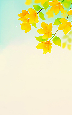 JPG 식물 꽃잎 꽃 컬러 잎 일러스트 자연 하늘 생명 여름 노란색 봄 나뭇가지 개나리 화사함 목련 뷰티풀 알록달록 국내일러스트 AI일러스트 AI콘텐츠 나무 계절 컨셉 컬러풀 생태계 파일형식