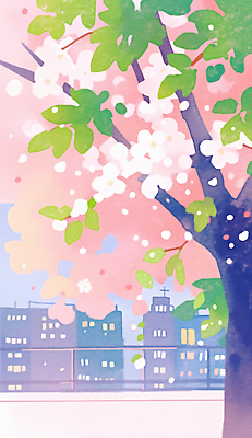 JPG 나무 계절 꽃 예술 분홍색 백그라운드 잎 일러스트 자연 하늘 풍경 건물 일상 그래픽 봄 벚꽃 도시 도심 그림 뷰티풀 국내일러스트 AI일러스트 AI콘텐츠 식물 건축물 컬러 라이프 생태계 파일형식