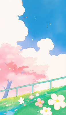 JPG 나무 공원 꽃 컬러 일러스트 자연 하늘 바람 날씨 나뭇잎 풍경 잔디 일상 소풍 맑음 봄 개화 벚나무 경계 국내일러스트 AI일러스트 AI콘텐츠 자연요소 식물 계절 공공시설 잎 라이프 야외활동 벚꽃 생태계 파일형식