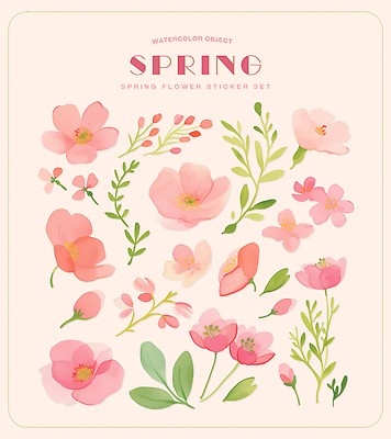 모양 PSD 식물 디자인 꽃 예술 컬러 스티커 패턴 일러스트 자연 장식 장난감 물감 봄 오브젝트 그림 감성 수공예 부자재 창작 국내일러스트 계절 컨셉 무늬 미술도구 공예 생태계 파일형식
