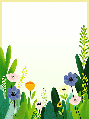 PSD 식물 꽃 화초 컬러 잎 무늬 일러스트 자연 하늘 생명 풍경 초원 여름 환경 정원 식물원 조화 뷰티풀 국내일러스트 계절 생태계 파일형식