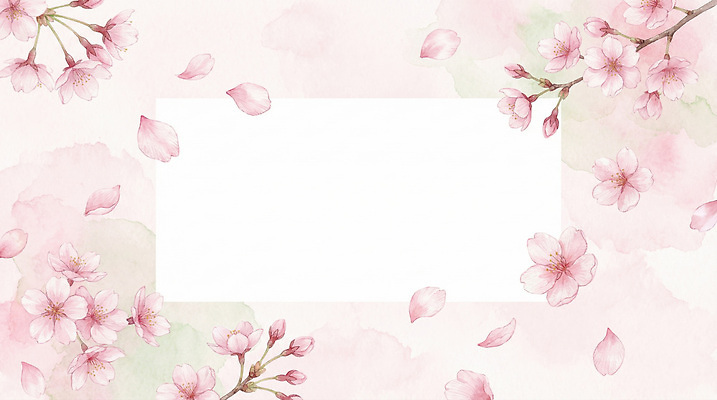 JPG 나무 디자인 계절 꽃잎 꽃 백그라운드 잎 일러스트 자연 프레임 풍경 장식 봄 벚꽃 그림 화사함 뷰티풀 색감 평면 국내일러스트 AI일러스트 AI콘텐츠 식물 컨셉 생태계 파일형식