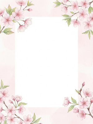 JPG 식물 디자인 계절 꽃 포스터 예술 분홍색 백그라운드 잎 일러스트 자연 수채화 프레임 그래픽 장식 봄 벚꽃 뷰티풀 국내일러스트 컬러 생태계 파일형식