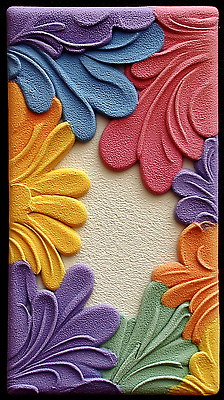 JPG 모양 편집이미지 디자인 꽃 예술 컬러 패턴 재료 벽면 장식 빈티지 플라스틱 그림 수공예 이미지편집 AI컴퓨터그래픽 AI콘텐츠 식물 벽 컨셉 무늬 재질 공예 파일형식