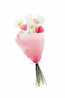 JPG 디자인 계절 여자 꽃 분홍색 꽃다발 일러스트 자연 수채화 선물 미술 이벤트 장식 뷰티 흰색 축하 생일 포장지 조화 국내일러스트 AI일러스트 AI콘텐츠 식물 기념일 컬러 컨셉 포장 문화예술 사람 생태계 파일형식