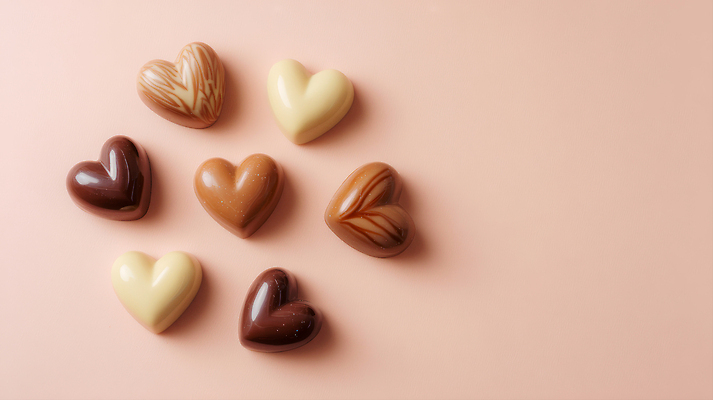 JPG 모양 편집이미지 디자인 음식 분홍색 컬러 디저트 발렌타인데이 선물 사랑 파티 과자 초콜릿 로맨틱 하트 먹거리 카피스페이스 편집실사 AI포토 AI콘텐츠 감정 컨셉 데이이벤트 이벤트 공백 CG 파일형식