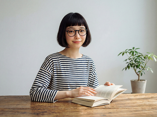 JPG 식물 편집이미지 여자 여유 모션 책 독서 공간 카페 교양 분위기 모던 나무탁자 오후 의료성형뷰티 편집실사 AI인물포토 AI콘텐츠 감정 컨셉 탁자 사람 상점 CG 파일형식 AI포토