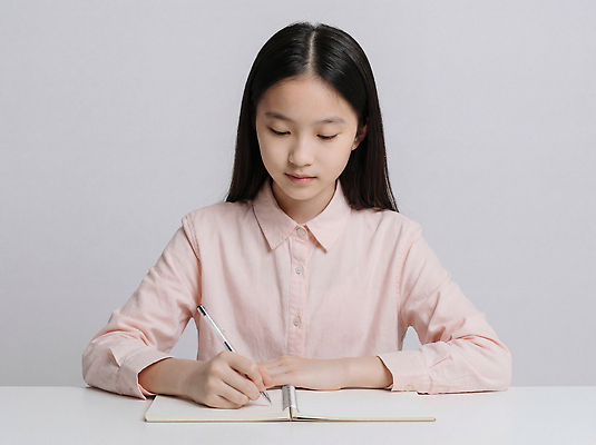 JPG 편집이미지 손 교육 어린이 교실 소녀 학습 펜 환경 공책 기록 작업 집중 책상 조용 창의력 의료성형뷰티 편집실사 AI인물포토 AI콘텐츠 여자 가구 컨셉 학교 문구용품 사람 신체부위 필기구 CG 파일형식 AI포토