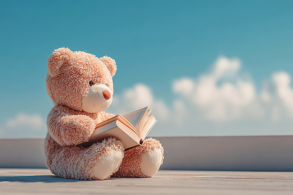 JPG 편집이미지 어린이 인형 곰 상상 놀이 하늘 취미 야외 책 장난감 시간 읽기 편집실사 AI포토 AI콘텐츠 동물 포유류 모션 사람 CG 파일형식