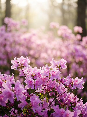 JPG 나무 편집이미지 꽃 컬러 잎 자연 생명 풍경 빛 보라색 봄 숲 진달래 장면 만개 편집실사 AI포토 AI콘텐츠 식물 계절 CG 생태계 파일형식