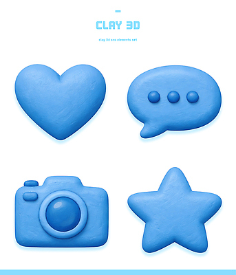 PSD 편집이미지 디자인 별 어린이 말풍선 장식 파란색 장난감 조형물 카메라 하트 그림 만들기 점토 수공예 소셜네트워크 창작 편집3D 자연요소 모양 컬러 모션 미술 사람 전자제품 3D 공예 파일형식