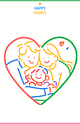 행복 어린이 컬러 라인일러스트 일러스트 가족 모션 포옹 함께함 따뜻함 사랑 웃음 부모 기쁨 마음 표현 연결 즐거움 그림 국내일러스트 AI파일 감정 컨셉 관계 안기 표정 사람 파일형식 벡터