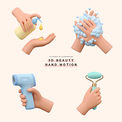 PSD 편집이미지 손 모션 건강 손짓 물 뷰티 도구 위생 피부 피부관리 비누 손씻기 비누거품 뷰티풀 손마사지 편집3D 자연요소 신체부위 위생용품 3D 거품 마사지 씻기 파일형식