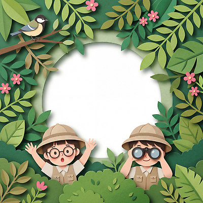 JPG 나무 식물 동물 손 화초 어린이 일러스트 자연 조류 이야기 친구 소리 탐험 관찰 시간 숲 즐거움 흔들림 국내일러스트 AI일러스트 AI콘텐츠 감정 관계 모션 사람 신체부위 생태계 파일형식