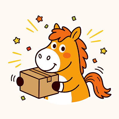 동물 캐릭터 손 감정 별 컬러 백그라운드 일러스트 새해 아이디어 선물 웃음 장식 상자 귀여움 표현 말 말_게임 배송 즐거움 2026년 국내일러스트 병오년 붉은말 붉은말캐릭터 AI파일 자연요소 컨셉 표정 신체부위 말_동물 연도 말캐릭터 파일형식 벡터