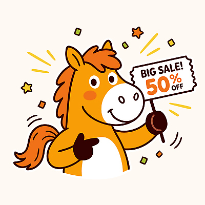 캐릭터 별 백그라운드 일러스트 손가락 표시 새해 사람 이벤트 장식 쇼핑 세일 귀여움 상점 말 말_게임 상품 알림 즐거움 2026년 국내일러스트 병오년 붉은말 붉은말캐릭터 AI파일 자연요소 손 감정 컨셉 말_동물 연도 말캐릭터 파일형식 벡터