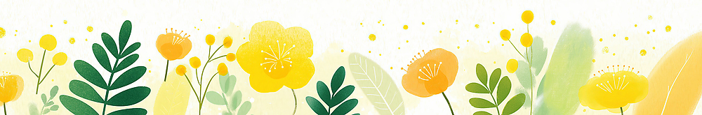 JPG 식물 배너 꽃 컬러 백그라운드 잎 일러스트 봄꽃 자연 생명 수채화 풍경 그래픽 장식 초록색 노란색 봄 식물원 화사함 뷰티풀 카피스페이스 국내일러스트 AI일러스트 AI콘텐츠 계절 컨셉 공백 생태계 파일형식
