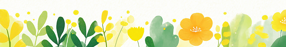 JPG 모양 식물 디자인 배너 계절 꽃잎 꽃 줄기 컬러 백그라운드 잎 밭 일러스트 봄꽃 자연 생명 수채화 초록색 노란색 정원 봄 성장 조화 비율 뷰티풀 카피스페이스 국내일러스트 AI일러스트 AI콘텐츠 농업 공백 생태계 파일형식