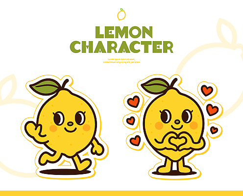 모양 캐릭터 디자인 얼굴 컬러 과일 일러스트 사랑 웃음 손짓 걷기 귀여움 표현 레몬 심볼 즐거움 동심 일러캐릭터 AI파일 감정 컨셉 모션 표정 신체부위 파일형식 벡터