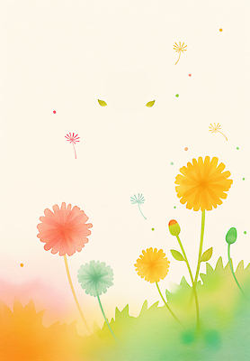 JPG 나무 식물 꽃 감정 컬러 백그라운드 일러스트 자연 생명 풍경 잔디 여름 햇빛 봄 성장 대기 땅 파스텔 국내일러스트 계절 학용품 태양 생태계 파일형식