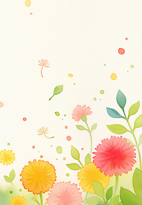 JPG 식물 디자인 꽃 예술 선 컬러 백그라운드 잎 일러스트 자연 생명 수채화 여름 환경 봄 원형 균형 그림 파스텔 국내일러스트 도형 계절 학용품 생태계 파일형식