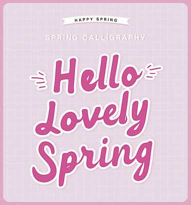 문자 손글씨 디자인 계절 컬러 백그라운드 일러스트 텍스트 자연 문구용품 따뜻함 밝음 장식 봄 표현 변화 알림 시작 봄내음 봄맞이 국내일러스트 AI파일 컨셉 오브젝트 생태계 파일형식 벡터