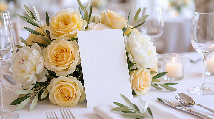 식물 직업 꽃 컬러 가구 결혼 이벤트 CG 파일형식 결혼식 장미 탁자 플로리스트 장식 화초 파티 노란색 흰색 편집이미지 편집실사 JPG