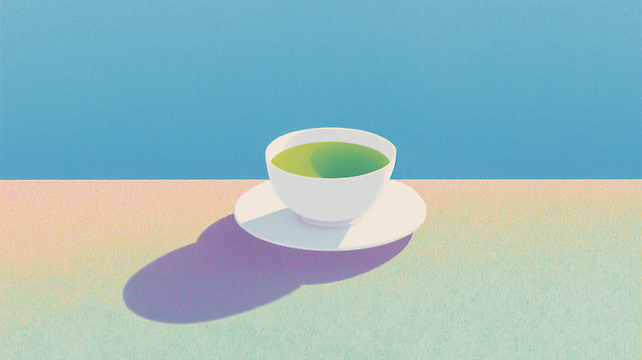 JPG 그릇 디자인 음료 컬러 백그라운드 일러스트 탁자 하늘 실내 그림자 원형 비교 편안함 찻잔 녹차 배열 오브젝트 국내일러스트 AI일러스트 AI콘텐츠 도형 식기 가구 컨셉 잔 내부 차_음료 감각 파일형식