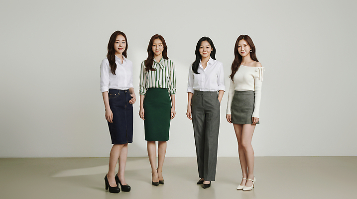 JPG 모델 편집이미지 옷 여자 패션 백그라운드 서기 앞모습 사무실 촬영 다양 그룹 의료성형뷰티 스타일 편집실사 AI인물포토 AI콘텐츠 뷰포인트 다수 비즈니스 모션 사람 CG 파일형식 AI포토