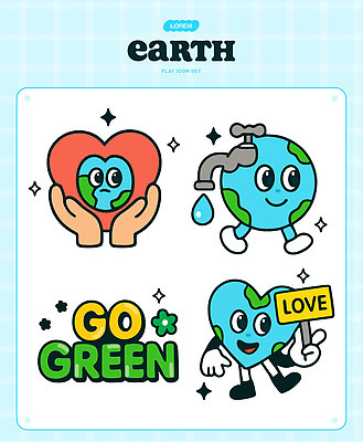 지구 일러스트 자연 생명 건강 사랑 안전 초록색 물 운동 환경 보호 즐거움 에코 자원 뷰티풀 지표 일러캐릭터 AI파일 자연요소 캐릭터 감정 컬러 컨셉 생태계 파일형식 벡터