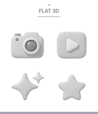 모양 PSD 아이콘 디자인 별 흑백 그래픽 3D아이콘 3D 카메라 표현 단순화된 소셜네트워크 자연요소 촬영기법 전자제품 디지털합성 파일형식