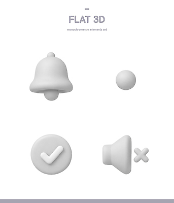 모양 PSD 아이콘 디자인 백그라운드 그래픽 3D아이콘 3D 스피커 종 점 확인 굴곡 단순화된 소셜네트워크 평면 음향기기 디지털합성 파일형식