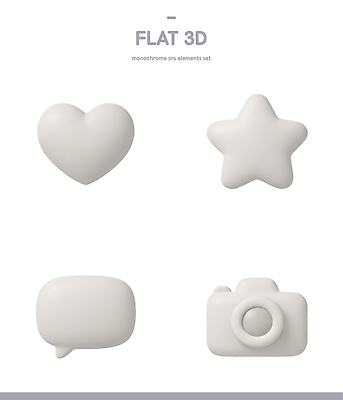 PSD 아이콘 디자인 별 백그라운드 말풍선 그래픽 3D아이콘 3D 카메라 스크린 하트 표현 이미지 소셜미디어 자연요소 모양 전자제품 디지털합성 파일형식