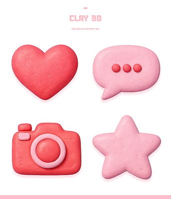 모양 PSD 편집이미지 디자인 별 예술 컬러 조각 말풍선 카메라 하트 공예 그림 만들기 점토 수공예 창작 편집3D 자연요소 모션 취미 전자제품 3D 파일형식