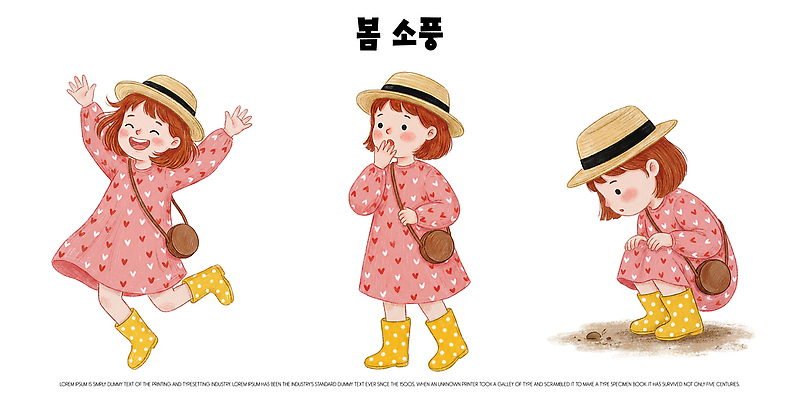 PSD 꽃 감정 어린이 일러스트 가족 모션 자연 날씨 웃음 야외 친구 달리기 소풍 놀람 봄 즐거움 놀기 국내일러스트 식물 계절 관계 표정 사람 야외활동 생태계 파일형식