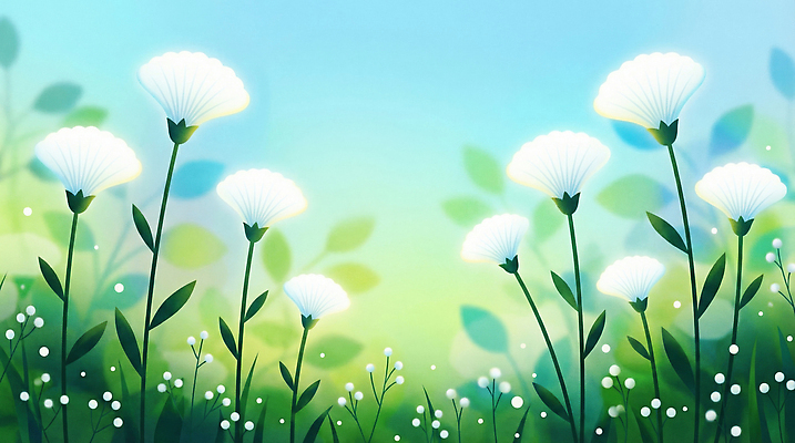 JPG 식물 계절 꽃 백그라운드 꽃밭 일러스트 자연 하늘 생명 미소 풍경 초록색 빛 봄 숲 편안함 땅 화사함 그라데이션 뷰티풀 블러 싱그러움 요술 국내일러스트 컬러 컨셉 표정 감각 생태계 파일형식