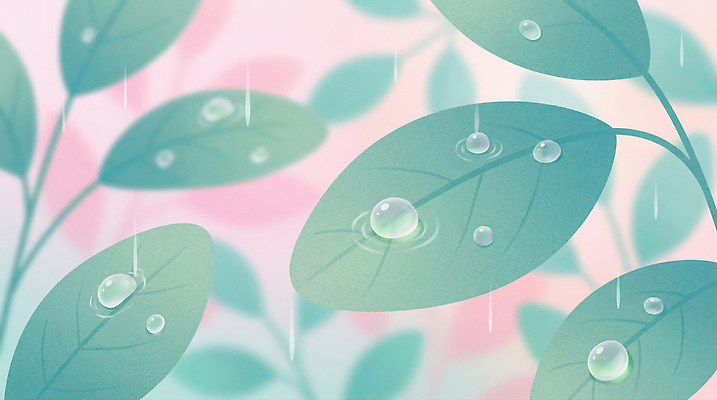 JPG 식물 감정 컬러 백그라운드 잎 일러스트 자연 날씨 물 여름 환경 봄 성장 물방울 신선 투명 상록수 그라데이션 블러 폴리곤 국내일러스트 자연요소 계절 생태계 파일형식