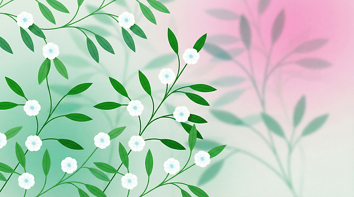 JPG 식물 계절 꽃 화초 컬러 백그라운드 잎 패턴 일러스트 자연 생명 그림자 초록색 봄 그림 식물원 그라데이션 조화 블러 식물패턴 국내일러스트 무늬 생태계 파일형식