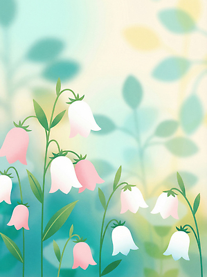 JPG 식물 디자인 꽃 컬러 백그라운드 잎 꽃밭 일러스트 자연 풍경 여름 파란색 정원 봄 성장 머리핀 그라데이션 뷰티풀 블러 자태 국내일러스트 계절 장신구 생태계 파일형식