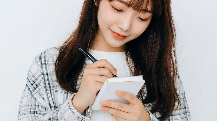 JPG 편집이미지 손 여자 생각 일상 학습 사무실 펜 기록 메모지 작업 집중 체크무늬 정리 의료성형뷰티 편집실사 AI인물포토 AI콘텐츠 교육 컨셉 무늬 비즈니스 사람 라이프 신체부위 필기구 사무용품 CG 파일형식 AI포토