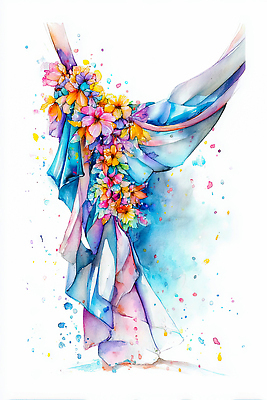 JPG 모양 디자인 꽃 예술 컬러 곡선 일러스트 자연 수채화 풍경 장식 물감 배열 그림 작품 예술가 조화 뷰티풀 스타일 국내일러스트 AI일러스트 AI콘텐츠 식물 선 미술 미술도구 생태계 파일형식