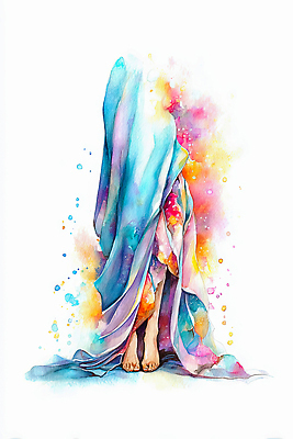 JPG 모양 디자인 감정 예술 컬러 백그라운드 일러스트 수채화 표정 사람 머리카락 물감 그림 작품 예술가 소재 창의성 국내일러스트 AI일러스트 AI콘텐츠 미술 머리 미술도구 파일형식