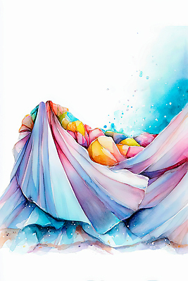 JPG 모양 디자인 예술 컬러 패턴 곡선 일러스트 수채화 장식 물감 표현 기하학 조화 뷰티풀 색채 국내일러스트 AI일러스트 AI콘텐츠 선 무늬 미술도구 파일형식