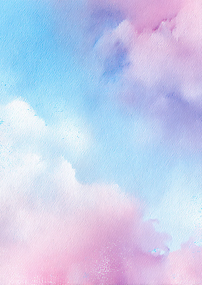 JPG 모양 예술 분홍색 컬러 백그라운드 일러스트 자연 하늘 수채화 풍경 파란색 장면 구름모양 국내일러스트 AI일러스트 AI콘텐츠 생태계 파일형식 구름_자연