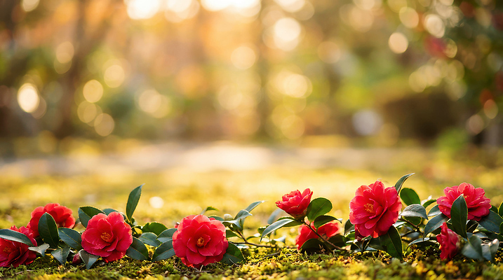 JPG 나무 식물 편집이미지 계절 꽃 컬러 자연 생명 잔디 햇빛 정원 소리 동백 뷰티풀 편집실사 AI포토 AI콘텐츠 태양 CG 생태계 파일형식