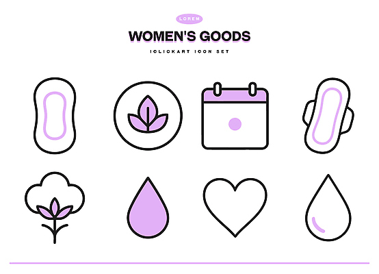 식물 아이콘 디자인 여자 건강 선물 그래픽 물 달력 심장 위생 상품 패드 기간 생리대 2D아이콘 AI파일 자연요소 사람 장기_의학 여성용품 파일형식 벡터