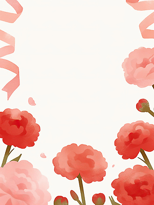 JPG 식물 디자인 꽃 컬러 백그라운드 꽃백그라운드 일러스트 자연 생명 선물 미술 장식 빨간색 정원 봄 공백 축하 카네이션 화사함 조화 뷰티풀 국내일러스트 AI일러스트 AI콘텐츠 계절 컨셉 문화예술 생태계 파일형식