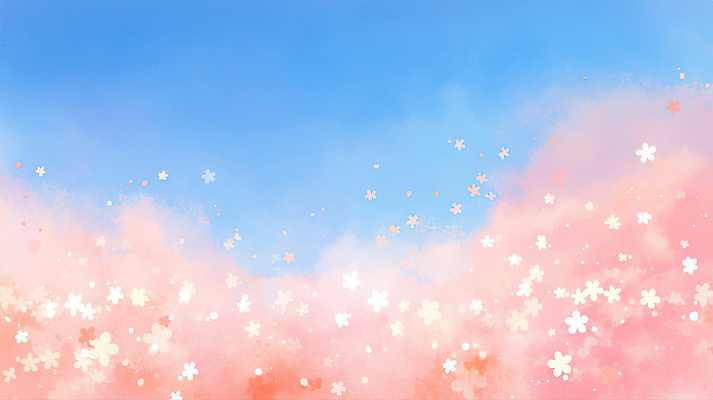JPG 주간 꽃잎 꽃 감정 분홍색 컬러 백그라운드 일러스트 자연 하늘 풍경 일상 장식 빛 맑음 봄 벚꽃 흐림 뷰티풀 테마 풍경화 흩날리기 국내일러스트 AI일러스트 AI콘텐츠 자연요소 식물 계절 모션 날씨 라이프 그림 생태계 파일형식