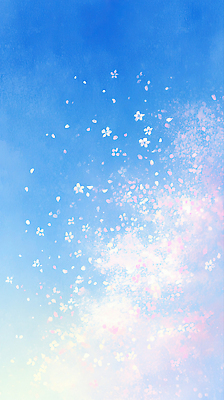 JPG 꽃잎 꽃 감정 컬러 백그라운드 일러스트 자연 하늘 날씨 풍경 일상 파란색 봄 벚꽃 뷰티풀 순간 월계관 환상 흩날리기 국내일러스트 AI일러스트 AI콘텐츠 식물 계절 컨셉 모션 라이프 생태계 파일형식